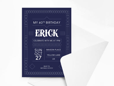 Personalised Birthday Party Invitations with Envelopes