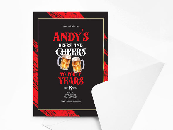 Personalised Birthday Party Invitations with Envelopes