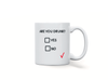 Personalised 'are you drunk' funny spoof mug