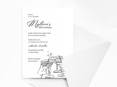 Personalised Birthday Party Invitations with Envelopes