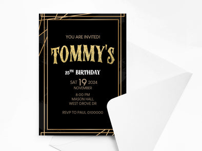 Personalised Birthday Party Invitations with Envelopes