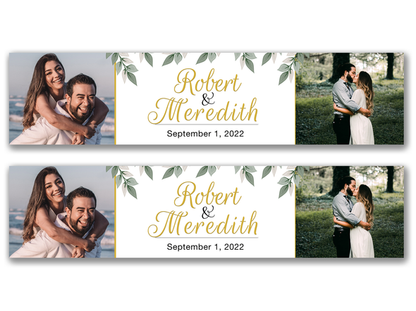 Personalised Wedding Dual Photo Banner