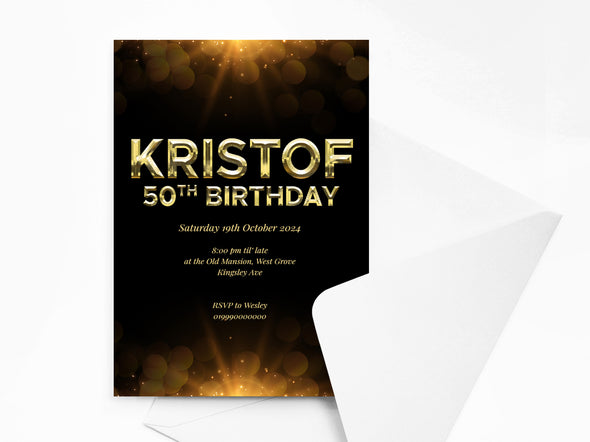 Personalised Birthday Party Invitations with Envelopes