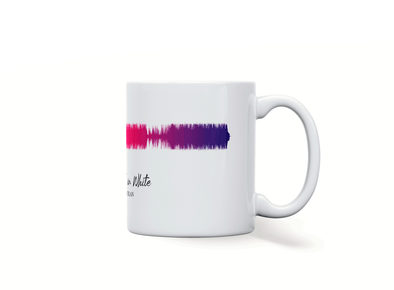 Personalised couple song soundwave mug