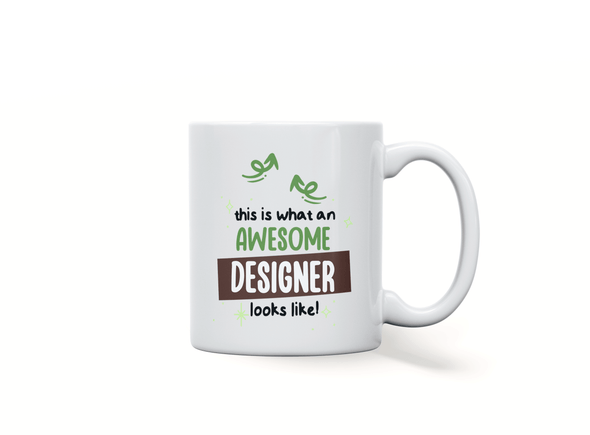 Personalised 'awesome designer' mug
