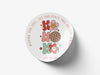 Personalised Round Christmas Sticker Labels, party label, surprise party, holiday sticker