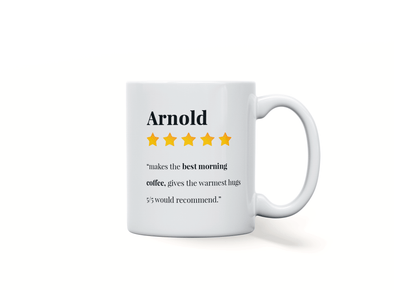 Personalised 5 Star Name Funny Mug