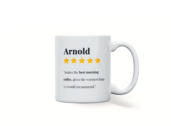 Personalised 5 Star Name Funny Mug
