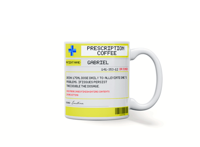 Personalised prescription mug