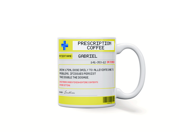 Personalised prescription mug