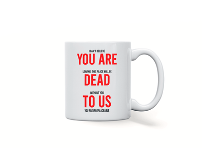Personalised funny spoof text mug