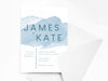 Personalised Watercolor Wedding Invitations with Envelopes