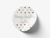 Personalised Round Christmas Sticker Labels, party label, surprise party, holiday sticker