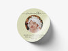Personalised Round Baptism Photo Sticker Labels, Christening sticker, custom sticker