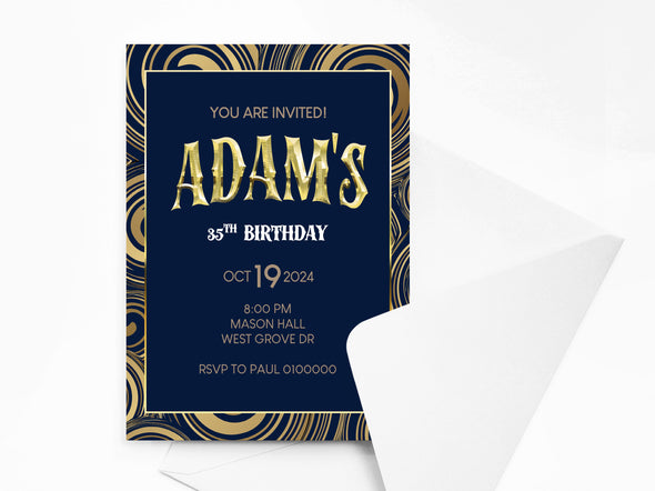 Personalised Birthday Party Invitations with Envelopes