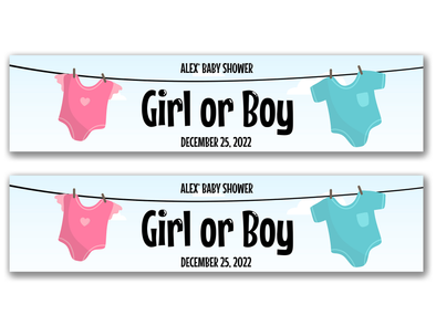 Personalised Gender Reveal Banner