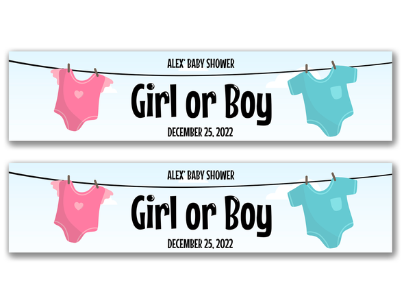 Personalised Gender Reveal Banner