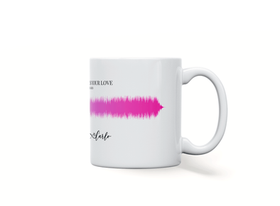 Personalised couple song soundwave mug