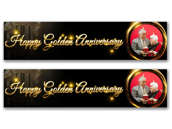 Personalised Anniversary Photo Banner