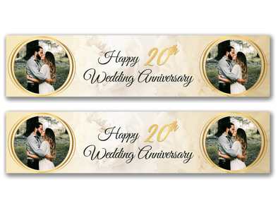 Personalised Wedding Dual Photo Banner