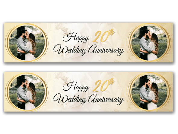 Personalised Wedding Dual Photo Banner