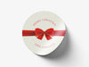 Personalised Round Christmas Sticker Labels, party label, surprise party, holiday sticker