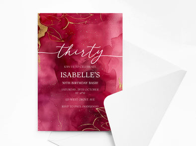 Personalised Birthday Party Invitations with Envelopes