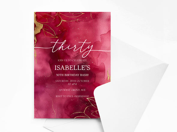 Personalised Birthday Party Invitations with Envelopes