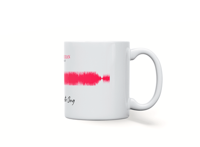 Personalised couple song soundwave mug