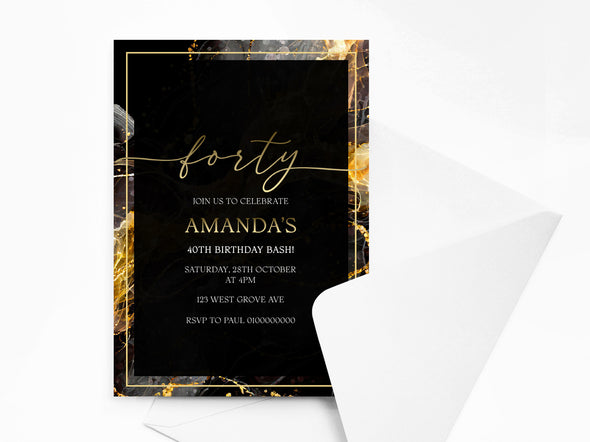 Personalised Birthday Party Invitations with Envelopes
