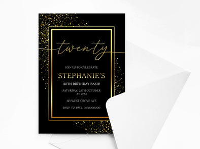 Personalised Birthday Party Invitations with Envelopes