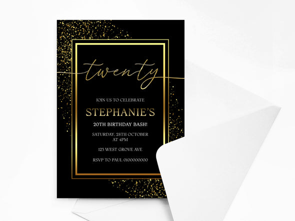 Personalised Birthday Party Invitations with Envelopes
