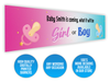 Personalised Baby Gender Reveal Banner