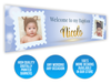 Personalised Baptism Dual Photo Banner