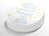 Personalised Round Baptism Sticker Labels, Christening sticker, custom sticker