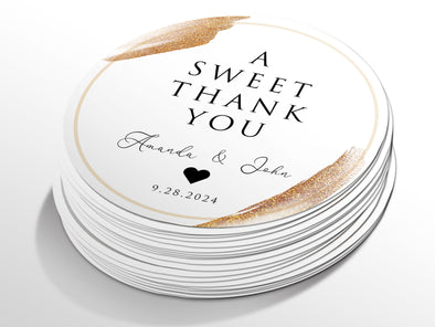 Personalised Round Wedding Sticker Labels, Party bag, logo stickers