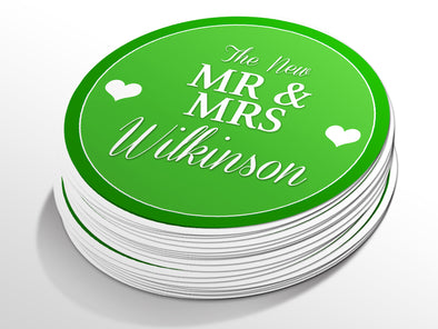 Personalised Round Wedding Sticker Labels, Party bag, logo stickers