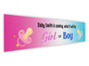 Personalised Baby Gender Reveal Banner