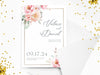 Personalised Floral Wedding Invitations with Envelopes
