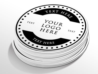 Personalised Round Sticker Custom Photo Labels, Party bag, birthday, wedding, baptism, custom logo