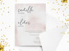 Personalised Watercolor Wedding Invitations with Envelopes