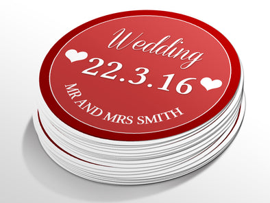 Personalised Round Wedding Sticker Labels, Party bag, logo stickers