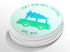 Personalised Round Christmas Sticker Labels, party label, surprise party, holiday sticker