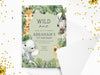 Personalised Animal Jungle Safari Kids Birthday Party Invitations with Envelopes