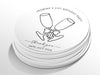 Personalised Round Birthday Sticker Labels, party label, surprise party, birthday label