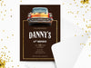 Personalised Retro Vintage Car Birthday Party Invitations with Envelopes