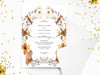 Personalised Rustic Floral Wedding Invitations with Envelopes