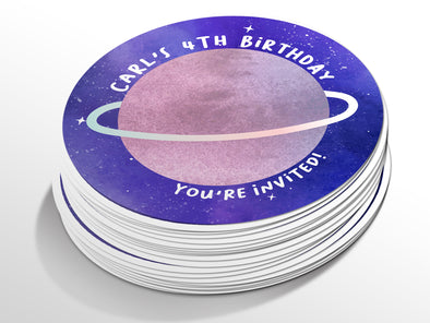 Personalised Round Birthday Sticker Labels, party label, surprise party, birthday label, kids sticker