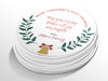 Personalised Round Christmas Sticker Labels, party label, surprise party, holiday sticker