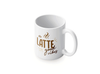 Personalised 'a latte good vibes' mug